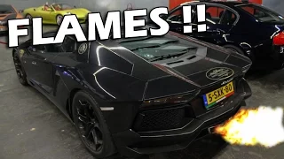 Lamborghini Aventador with Capristo Carbon Exhaust shooting FLAMES!