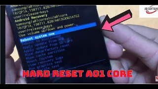 Hard Reset Samsung Galaxy A01 Core (SM-A013G) /Factory Reset Samsung Galaxy A01 Core Hard Reset