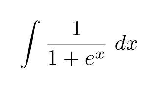 (Method 3) Integral of 1/(1+e^x)