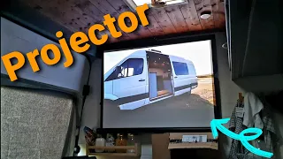 Projector In The Van | Sprinter Camper Build | Van Life UK