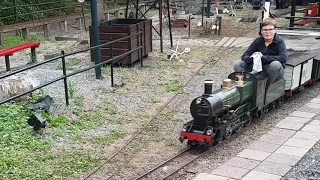 lange goederen trein met loc 1, Nienoord Spoorwegen