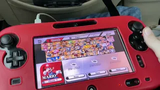 Playing my Wii U on a road trip!