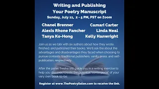 Publishing Your Poetry Manuscript - a Panel of Six Professional Poets