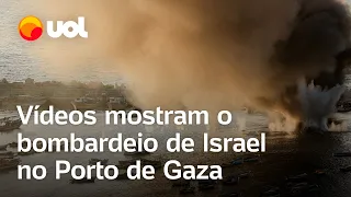 Israel x Hamas: Porto de Gaza é bombardeado no 4º dia de guerra; vídeos mostram o momento do ataque