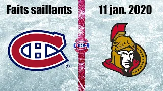 Canadiens vs Sénateurs - Faits saillants - 11 jan. 2020