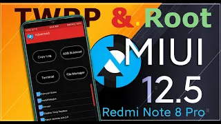 Redmi Note 8 Pro : Install TWRP  Recovery and Root MIUI 12.5 Android 11 || Easiest Way ✔️✔️