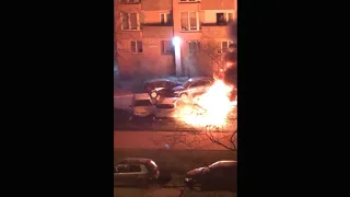 В Санкт-Петербурге сгорели 3 автомобиля / 3 cars burned down in St. Petersburg россия итоги