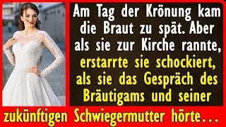 Am Tag der Krönung kam die Braut zu spät. Aber als sie zur Kirche rannte...