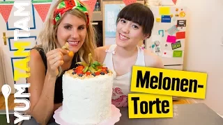 Wassermelonen-Torte // Melone im Tarnanzug // #yumtamtam