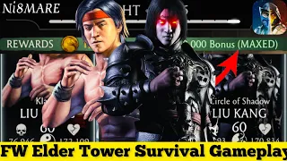 Klassic Liu Kang & Cos Liu Kang MK Mobile | Elder Tower Max Bonus points Survivor Gameplay