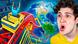 Me SUBO a una MONTAÑA RUSA en el ESPACIO en GTA 5! 🎢🌎 (Mods)