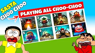Playing All Choo - Choo Charles Games on Play store 😨😱|| Funny Game || Shinchan and Nobita Game