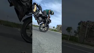 Amazing Bike stunt with TVS apache RTR 4V #shorts