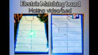 Electric Matching board/b.ed second year tlm light setting work/ teaching aids/ மின் அட்டை