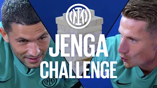 INTER JENGA CHALLENGE! SENSI vs PINAMONTI 🤪🀄⚫🔵 [SUB ENG]