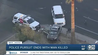 Phoenix police pursuit ends with man killed