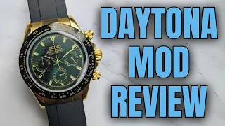 Seiko Daytona Mod Review! Gold & Black (Seiko VK63 Meca-Quartz Movement) | Mod Watches