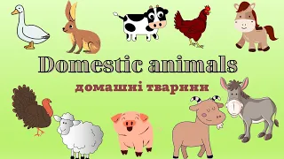 Вивчаємо англійською слова на тему: "Домашні тварини" (Domestic animals) | Англійська для дітей.