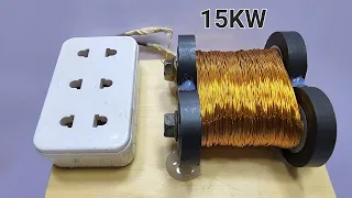 I turn 4 Permanent magnet into a 260v Generator use 4 inche bolt new invention....