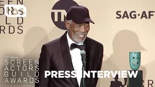 Morgan Freeman: Press Interview | 24th Annual SAG Awards | TBS