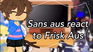 Sans Aus react to Frisk Aus Bad Apple | slight bit of Cream | Gacha Club