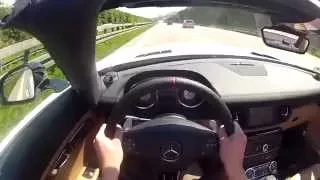 Mercedes SLS AMG GT Roadster auf der Autobahn (285 km/h)