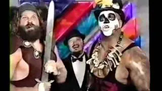 Papa  Shango and Bezerker and The Undertaker and Ultimate Warrior promo