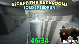 Escape The Backrooms - SOLO Speedrun (46:34) EASY FWR