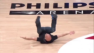 Atlanta Hawks Fan Pulls Off Ridiculous Trampoline Dunk, Follows With Epic Celebration