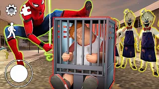 SPIDER MAN! Funny moments in Ice Scream Chapter 3 And Minecraft || Experiments with Rod Episode