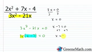 Finding the Restricted Values for a Rational Expression