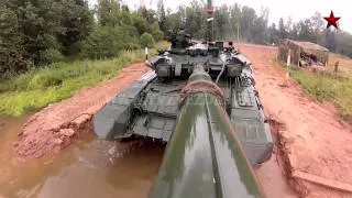 Преодоление танком Т 90 водной преграды
