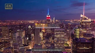 4K Aerial Sunset timelaspe of Manhattan skyline - New York - USA