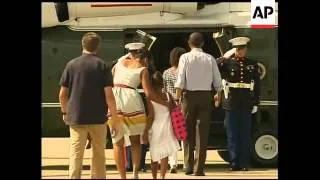 First family arrives for Martha's Vineyard holiday