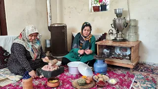 Spring Water in the village of Iran | Daily routine village life in iran