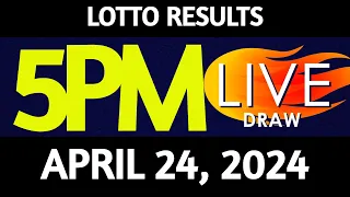 Lotto Result Today 5:00 pm draw April 24, 2024 Wednesday PCSO LIVE