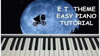 E.T.(The Extra - Terrestrial) theme| EASY Piano Tutorial