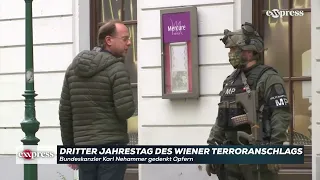 Dritter Jahrestag: Kanzler Nehammer gedenkt Opfern des Wiener Terroranschlags
