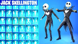 Fortnite JACK SKELLINGTON Skin Showcase With All Icon Series Emotes!