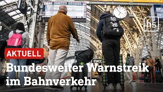 Warnstreik legt Bahnverkehr lahm | hessenschau