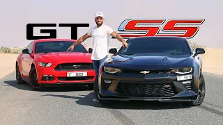 مين تختار شفروليه كامارو او فورد موستانق؟ Camaro SS vs Mustang GT