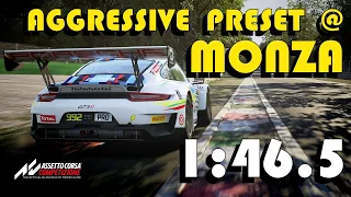 MONZA HOTLAP AGGRESSIVE PRESET | 1:46.5 | Assetto Corsa Competizione | 911 GT3R