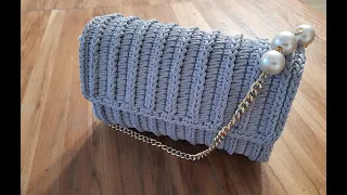 Jak zrobić szydełkiem torebkę na plastikowej kanwie/how to crochet a bag on a plastic canvas
