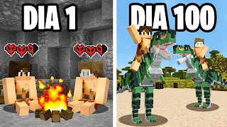 SOBREVIVI 100 DIAS NA ERA DA PEDRA NO MINECRAFT - PRIMALCRAFT O FILME