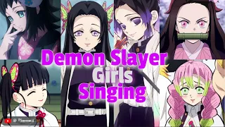 Demon Slayer girls singing different songs 🍑✨ 8K Special 💕