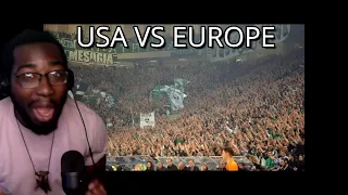 Basketball fans and atmosphere USA vs Europe AMERICAN REACTION