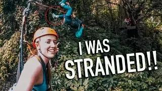 Girl RESCUED Ziplining in Thailand! Flight Of The Gibbon