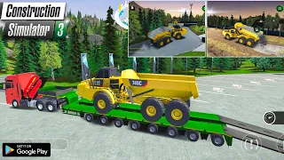 Trying to transport big dump truck with multi axle trailer || Construction simulator 3 the game