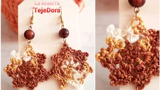 🕸Aretes, Pendientes a Crochet #5 ¡YA perdí la cuenta de los que he vendido!🤑🧶paso a paso en 10min