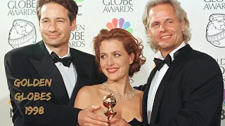 Golden Globes 1998 II Gillian Anderson, David Ducovny and The X-Files crew!!